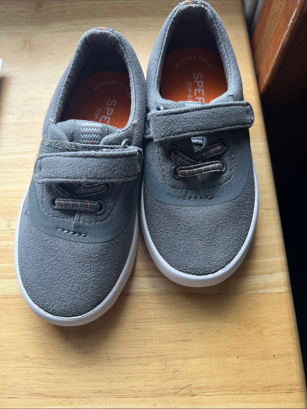 Sperry Kids' Gray Velcro Skate Sneakers